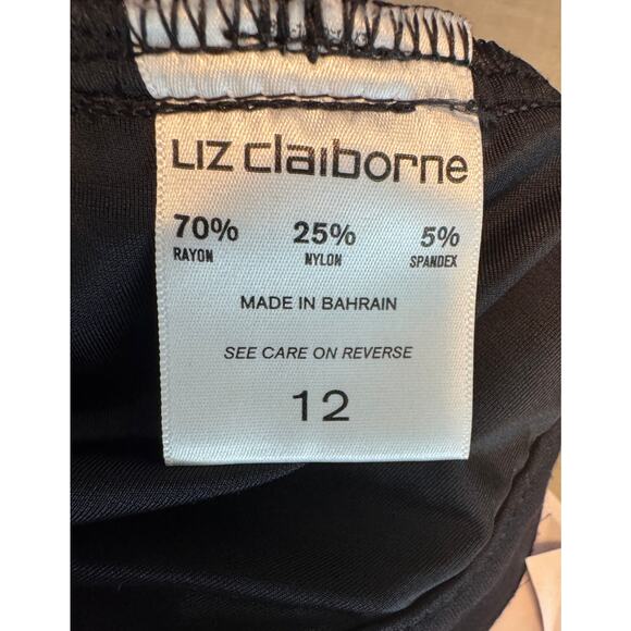 Liz Claiborne Black Slacks/ Jeggings/ Size 12 - Picture 4 of 5